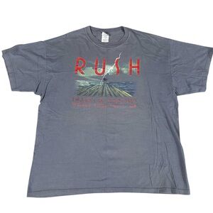 Vintage RUSH Snakes & Arrows World Tour 07-08 Classic Rock T-Shirt Blue XL